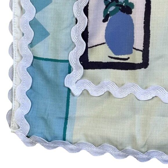 DALIA MACPHEE BLUE MULTI Ribbon Trim Tile Print Tuscany Maxi Dress - Picture 8 of 16